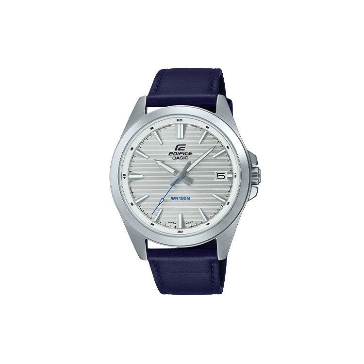 Casio Edifice Series Waterproof Shockproof Sports Quartz Watch Men watches Silver EFV-140L-7AV Silver Watch Case