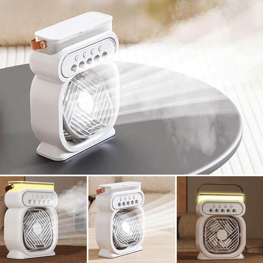 Cooling Fan AIr Conditioner Portable LED Night Light Summer Humidifier Fan  Home
