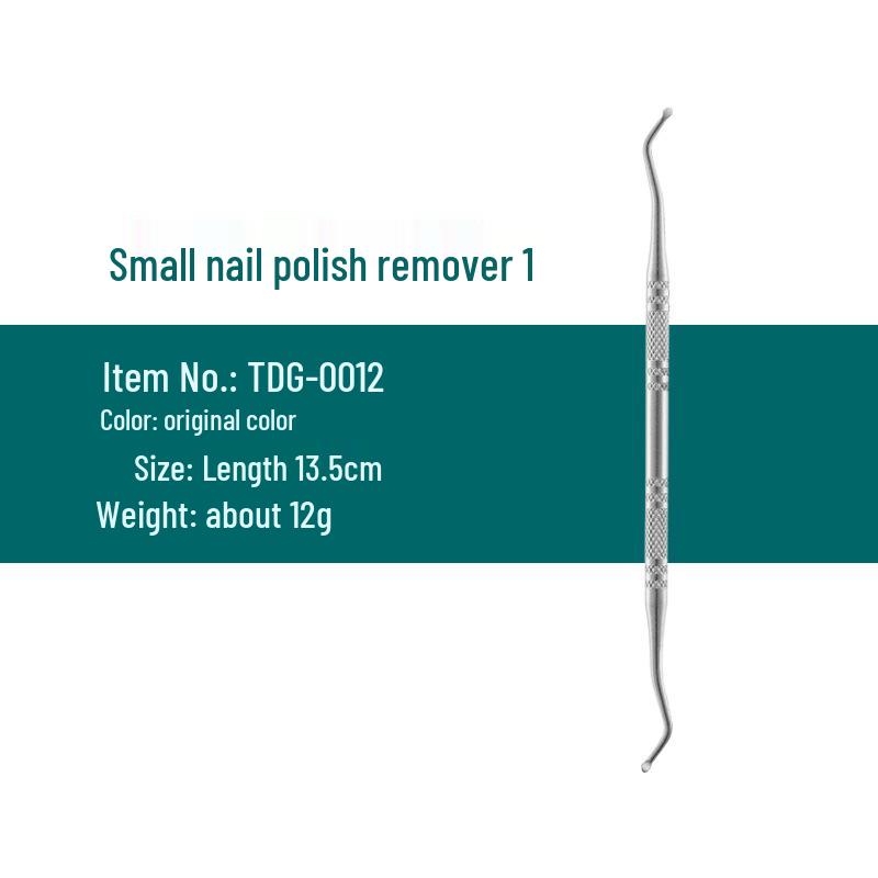 Stainless Steel Double-Ended Nail Tool: Cuticle Pusher & Ingrown Nail Cleaner