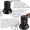Ceramic Oil Diffuser Electric Small (4.5 Inch, Black)