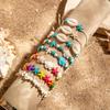 Bohemian Starfish Turtle Elastic Bracelet, Summer Vacation Wind Shell Adjustable Hand Rope Jewelry for Women