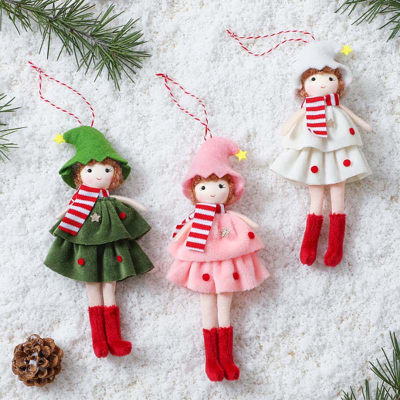 WTEMPO Christmas Pendant Cute Christmas Tree Ornaments Holiday Decor for Xmas New Year Party & Home Decoration Dollhouse Christmas Decorations