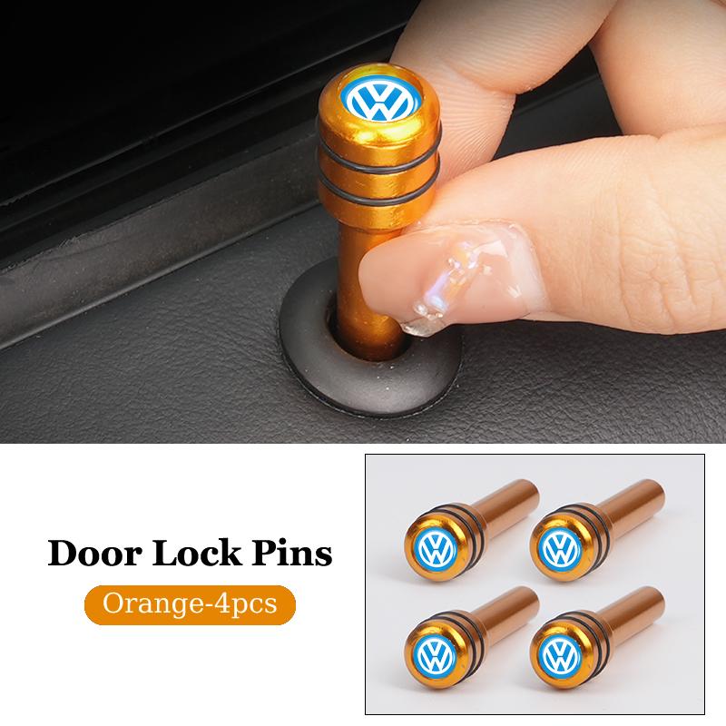 For VOLKSWAGEN VW 2/4pcs Car Door Lock Pins Universal Interior Door Lock Pull Pin Cover For Volkswagen VW Golf 4 6 7 Tiguan Pass