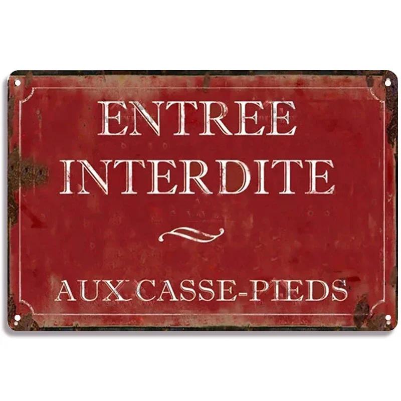 Vintage Funny Metal Tin Sighs Place Des Aperos Plaque For Bar, Pub, Club, Wall Decor, Iron Painting Retro Home Decorative Plate