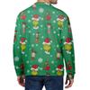 Men's Casual Christmas Print Button Long Sleeve Shirt
