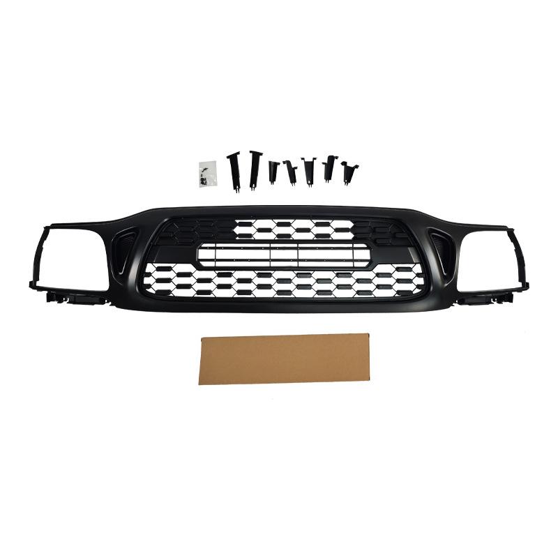 

For Toyota Tacoma 2001 2002 2003 2004 High Quality ABS TRD Style Car Front Grille Body Kit With 3/Pcs LED Grill Glossy Black
