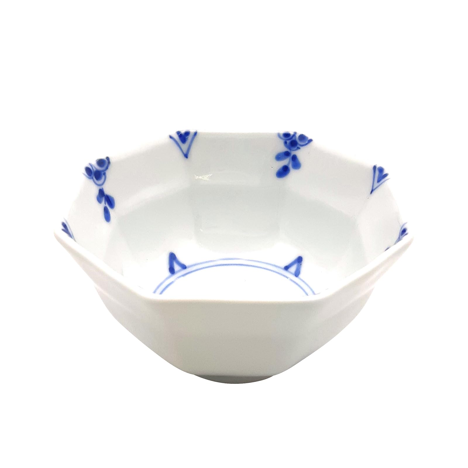 

Arita ware small bowl, hand-painted, Koyo kiln, with a small flower design and an octagonal rim, approximately 10cm