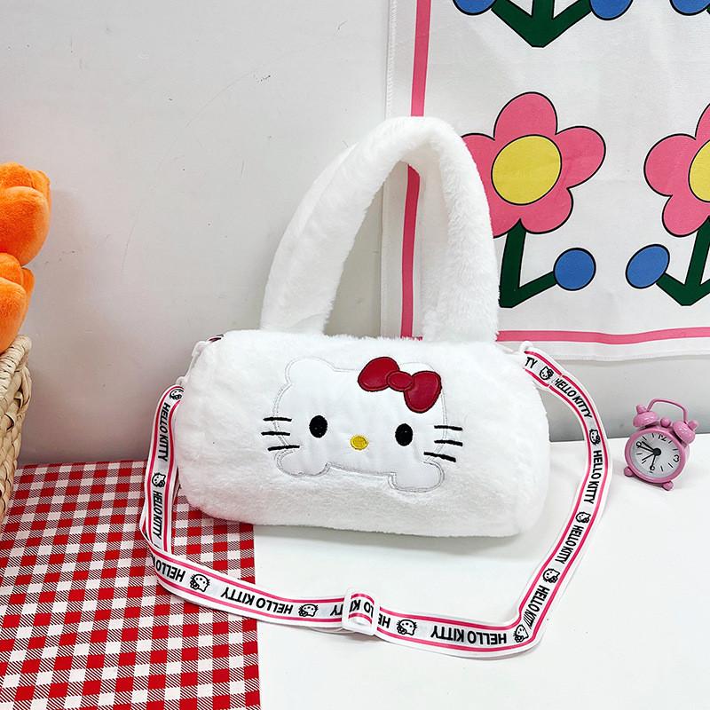 Sac à bandoulière en peluche de dessin animé mignon pour filles avec des designs adorables et un style polyvalent