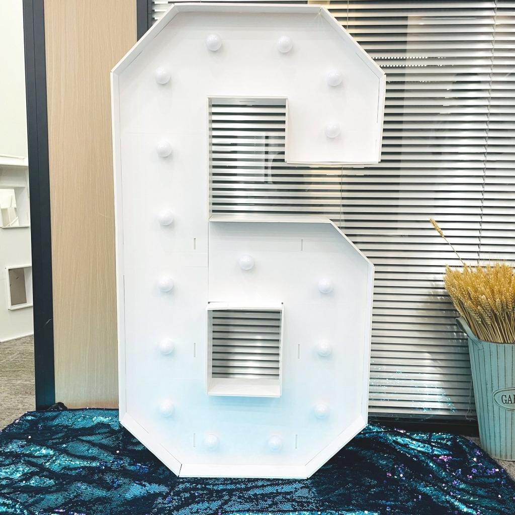 1PC 120cm Marquee Light Numbers Lighting Number KT Panel-White LED Light-Up Decor for Birthdays,Anniversaries & Graduations,LED Party Decor