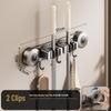 Wall-Mounted Suction Cup Mop and Broom Holder
