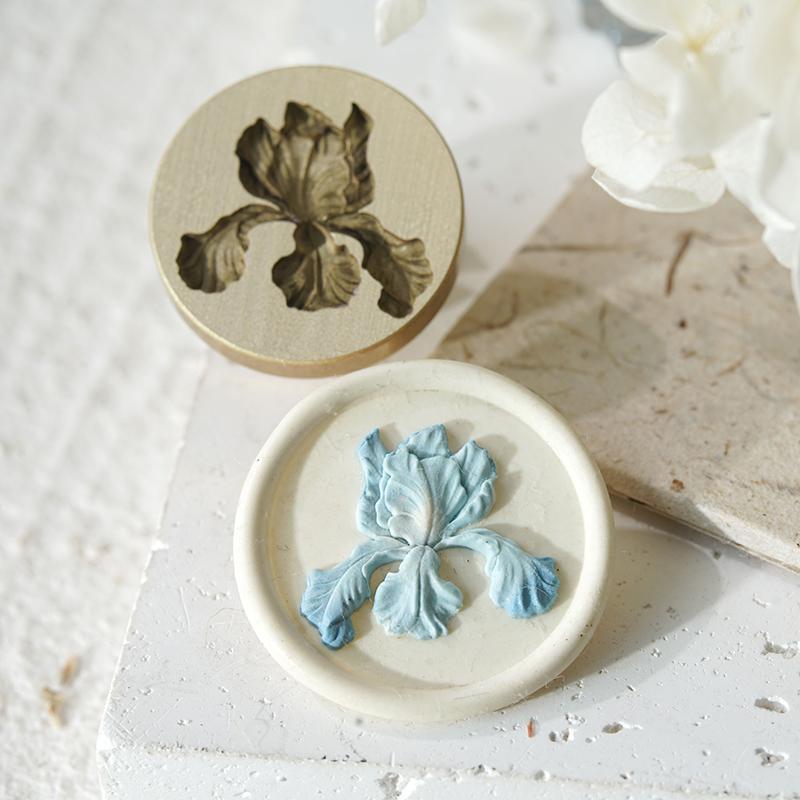 

Laser Embossed Plant Lacquer Seals, Single Chapter Heads Wedding Invitations Gift Packaging Wax Sealing Tools