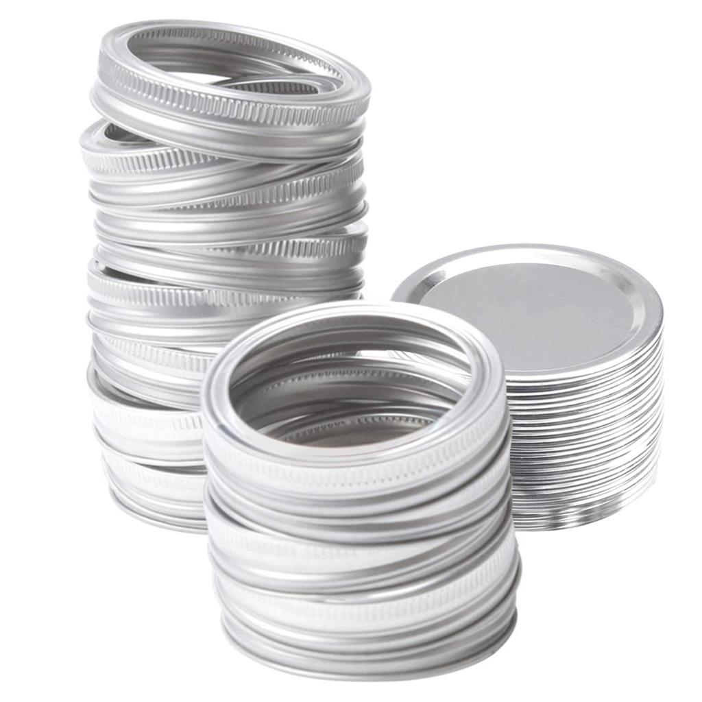 12 Pack Regular Mouth Replacement for Mason Jar Lids and Bands Split Type Canning Jars Lids and Rings Bottle Storage Tin Caps 70mm