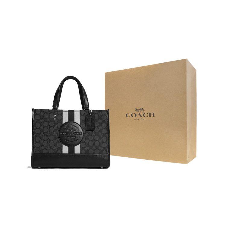 Coach Dempsey Old Floral Fabric With Leather Tote Bag, Shopping Bag, Handbag Large Women's Black C8448-SVRT6