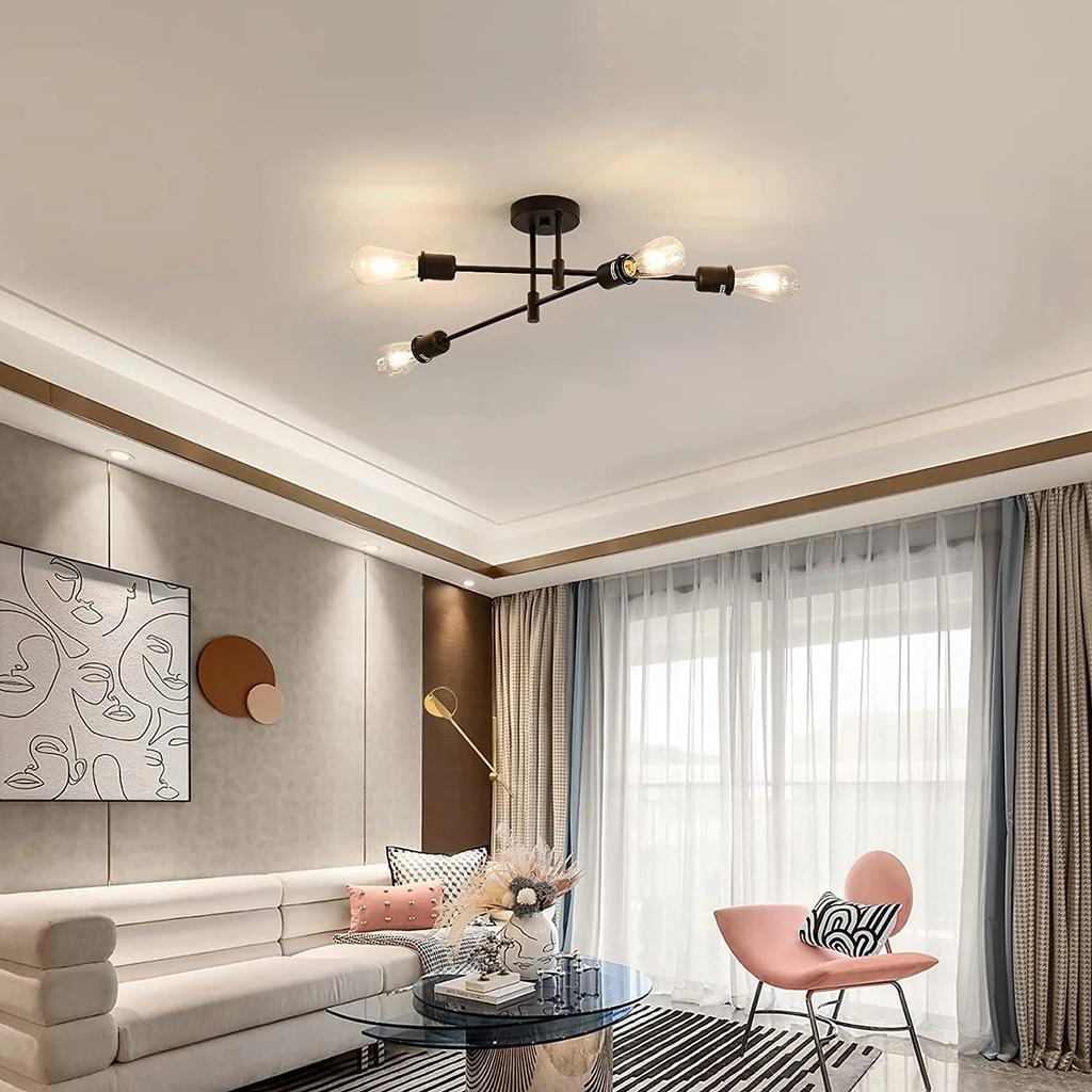 Moderne LED-plafondlamp, 20 1 koppen semi-inbouw plafondlamp, gouden kroonluchters, plafondverlichting voor slaapkamer, woonkamer, keuken, eetkamer, restaurant