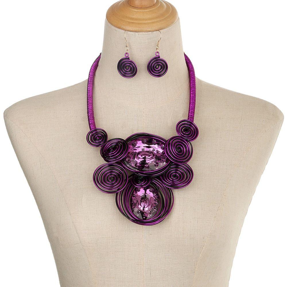 Crystal Gem Vintage Beads Necklaces Irregular Banquet Jewelry  Evening