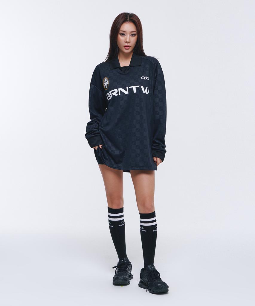 BORN TO WIN Monogram Soccer Jersey [Black]