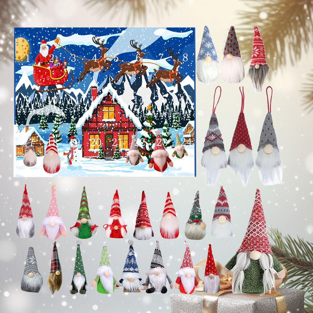 2025 Christmas Gnome Holidays Advent Calendar Gnome Dolls Christmas Advent Calendar Christmas Countdown Calendar for Kids Adults
