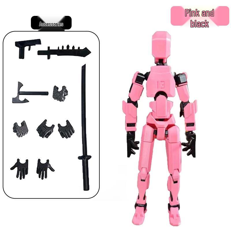 Medieval Warrior Multi-Jointed Action Figure with Fifth Gen Magnetic Double Form Armor розовый