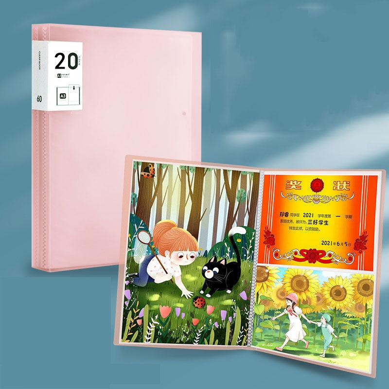 

20/30/40/60 страниц Папка для хранения книг с алмазной живописью Коллекция художественных работ 8K Альбом Прозрачные данные Детская награда Сумка для хранения плакатов 20 Pages розовый