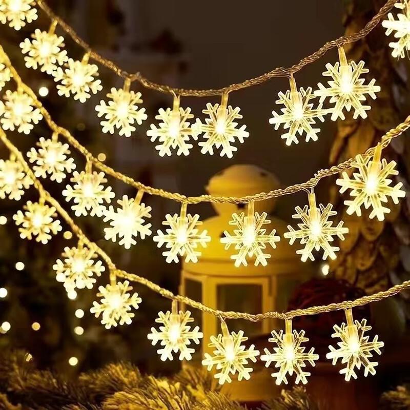 

Jingyu Solar LED Snowflake String Lights