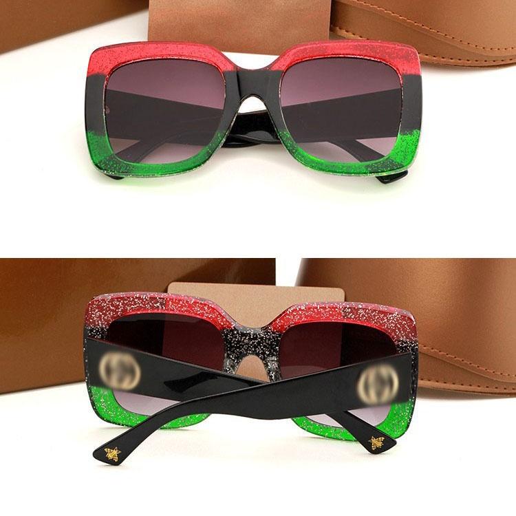 Big Frame Bee Colorful Sunglasses With Fashion Personality And Trendy Retro Flair