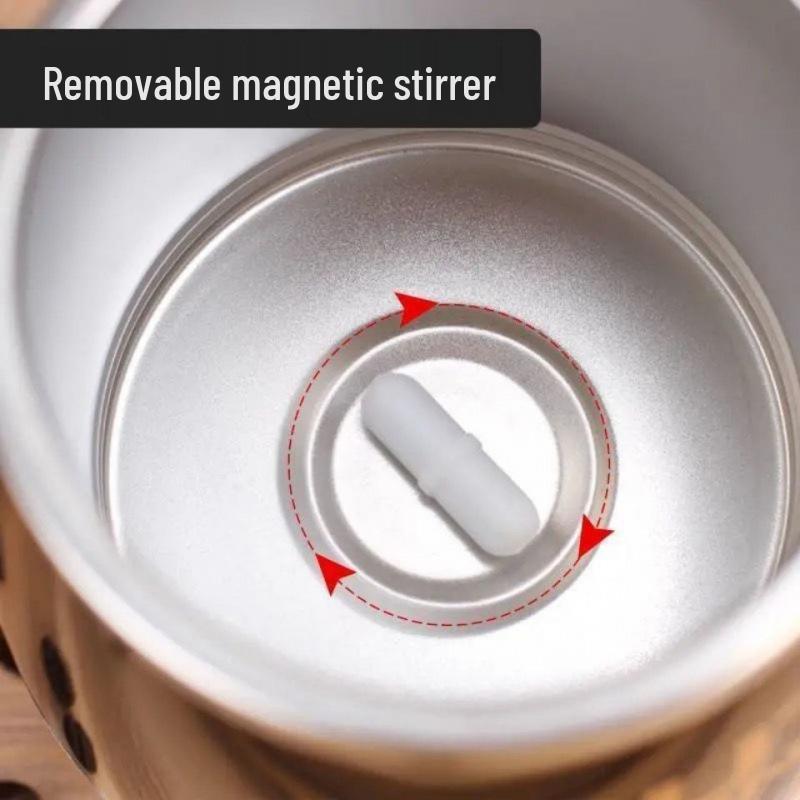 Elektrický hrnek na kávu s mícháním - Nerezový s nastavitelnou rychlostí pro fitness a kancelář