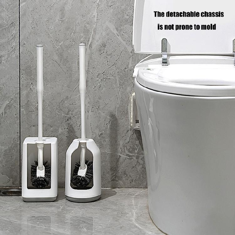 Bathroom Cleaning Brush and Stand Set for Stubborn Grimes Removal Curved Design Detachable Handle Toilet Bowl Scrubber