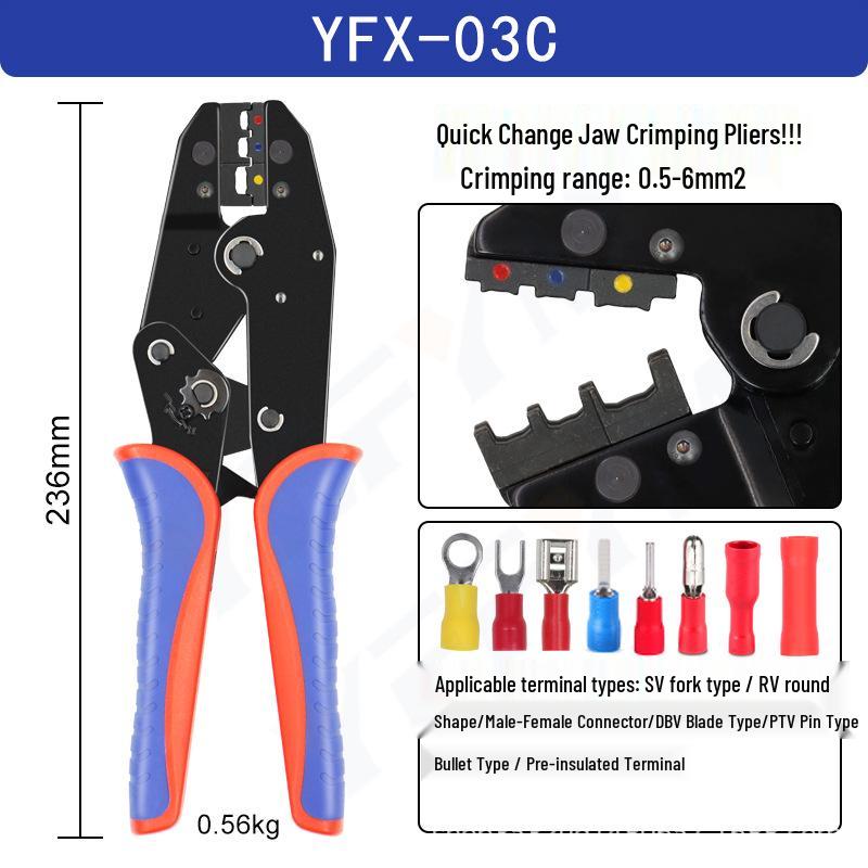 YFX Multi-Functional Quick-Change Crimping Pliers Set for Terminals