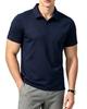 [Peakwell] Men's Polo Shirt, Sweat-Wicking, Quick-Drying, Short-Sleeved, Summer Wear, Breathable, Sports Shirt, Outdoor, Plain, Golf, Business Wear (D