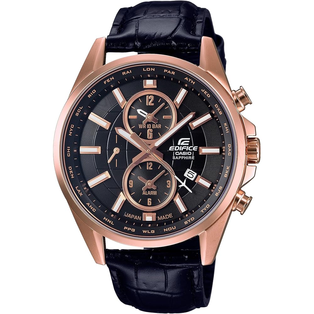 Casio Edifice EFB-302JGL-1AJF Men s Watch Stainless Steel Black Dial Water Resistant