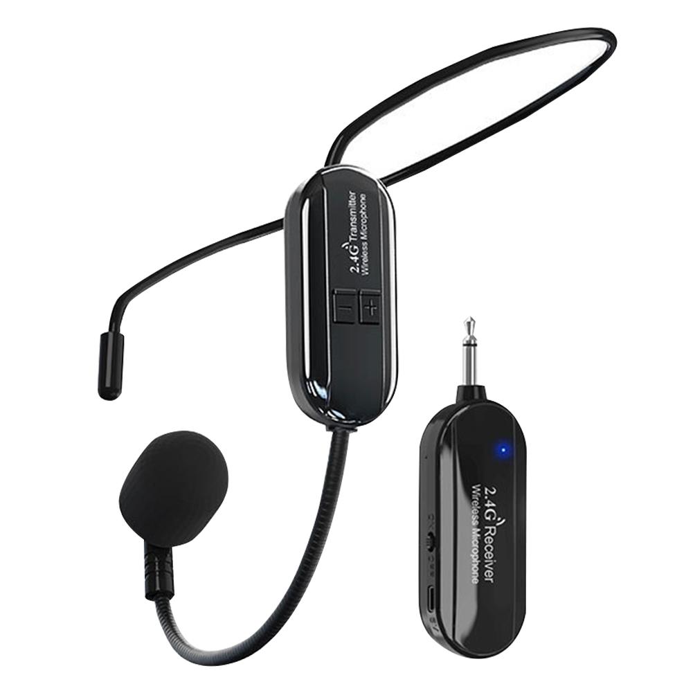 2.4G Wireless Microphone Headset Wireless Microphone System Head Handheld Mic 2 In 1 for Voice Amplifier Stage Speakers Teach