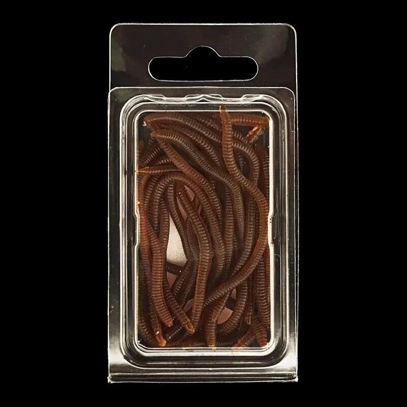 Реалистичный рыбный запах Красные мягкие приманки Имитация дождевого червя Красные черви Искусственные рыболовные приманки