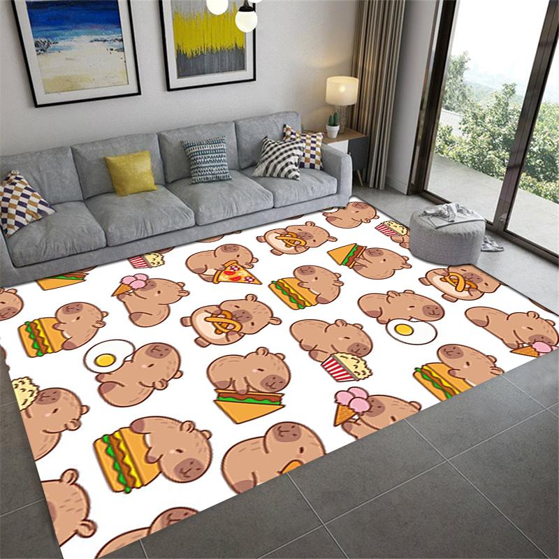 2025 New Capybara Cute Carpet Rug for Living Room Bedroom Home Sofa Decoration,Kids play Non-slip Floor Mat15