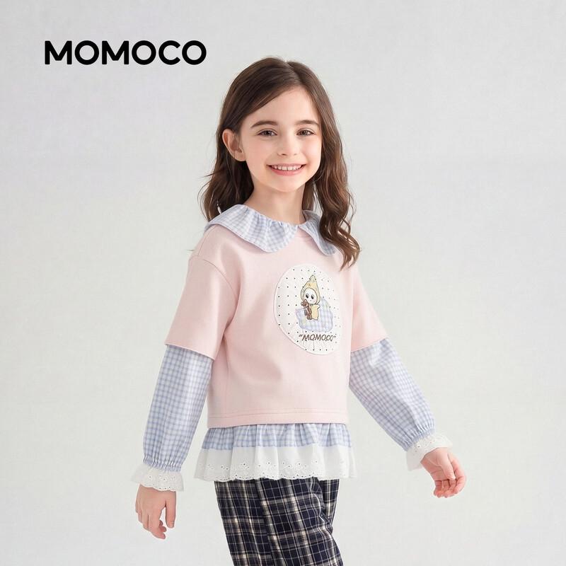 MOMOCO Girls' 2026 Spring/Autumn Cute Casual Sweatshirt