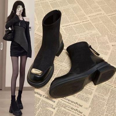 Heel Martin Boots Women's New Internet Celebrity Explosion Korean Thin Boots Short Boots Children
