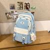 Cute Color Matching Schoolbag Women's Large-capacity Backpack Sweet Girl Primary and Secondary School Students Backpack Girls High Value