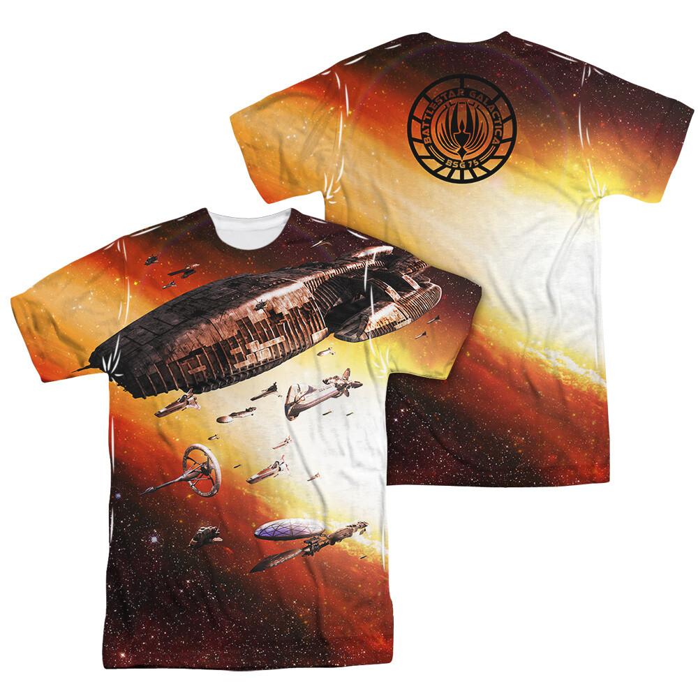 Battlestar Galactica Fleet Of Humanity Dye Sublimation T-Shirt L