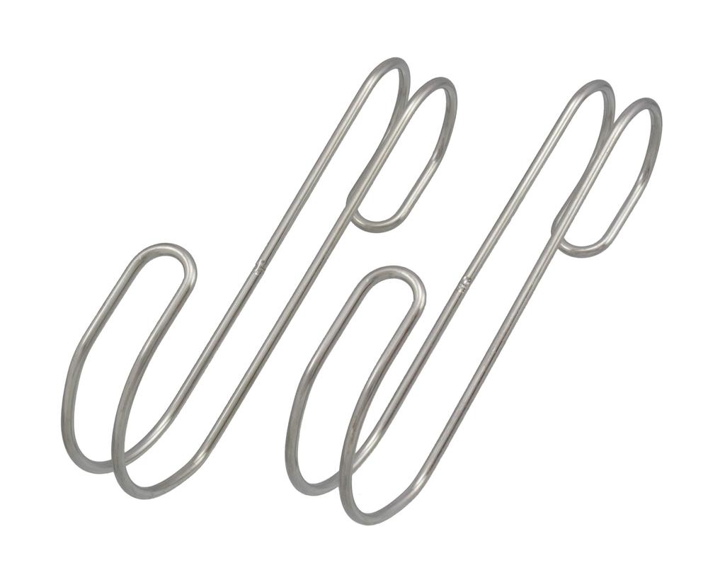 TQOOL Stabilizing Stainless 95351 Hi-Logic Side-Sway S-shaped Hook, Large, 145mm, Steel, 2-Pack,