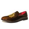 Men's Fashion Leather Embroidery Loafers Mens Casual Printed Moccasins Oxfords Shoes Man Party Driving Flats EU size 38-45
