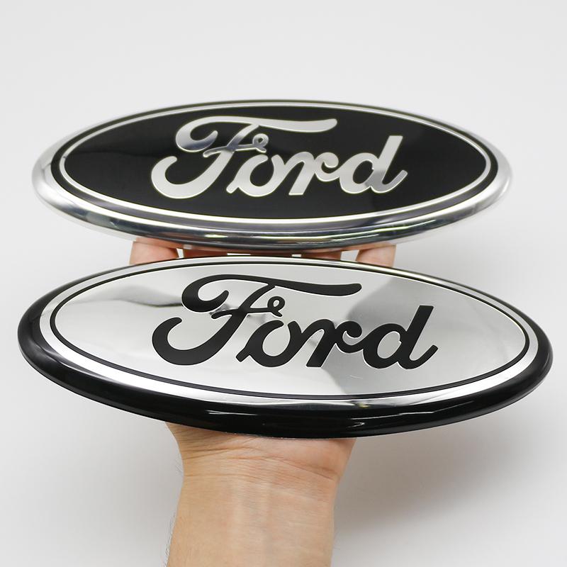1PC 22.5x9cm Aluminum Overlay Emblem For Ford Fusion Focus Fiesta Kuga Mondeo Transit EcoSport Front Hood Trunk Auto Accessories
