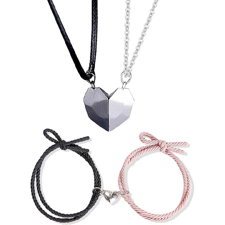 Long Tiantian Couples Bracelets Necklaces Matching Couple Bracelet Necklace for Bf Gf Couple Gifts for Her Couples Promise Necklace Bracelet for Him