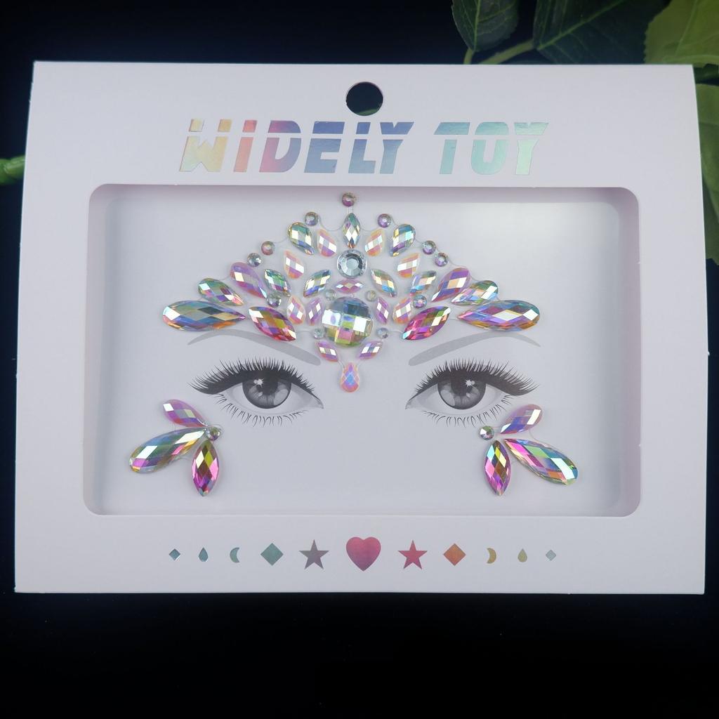 New Crystal Facial Eyebrow Sticker Eye Stickers Forehead Face Sticker Acrylic Gem Temporary Tattoo Party Rhinestone Makeup Tools