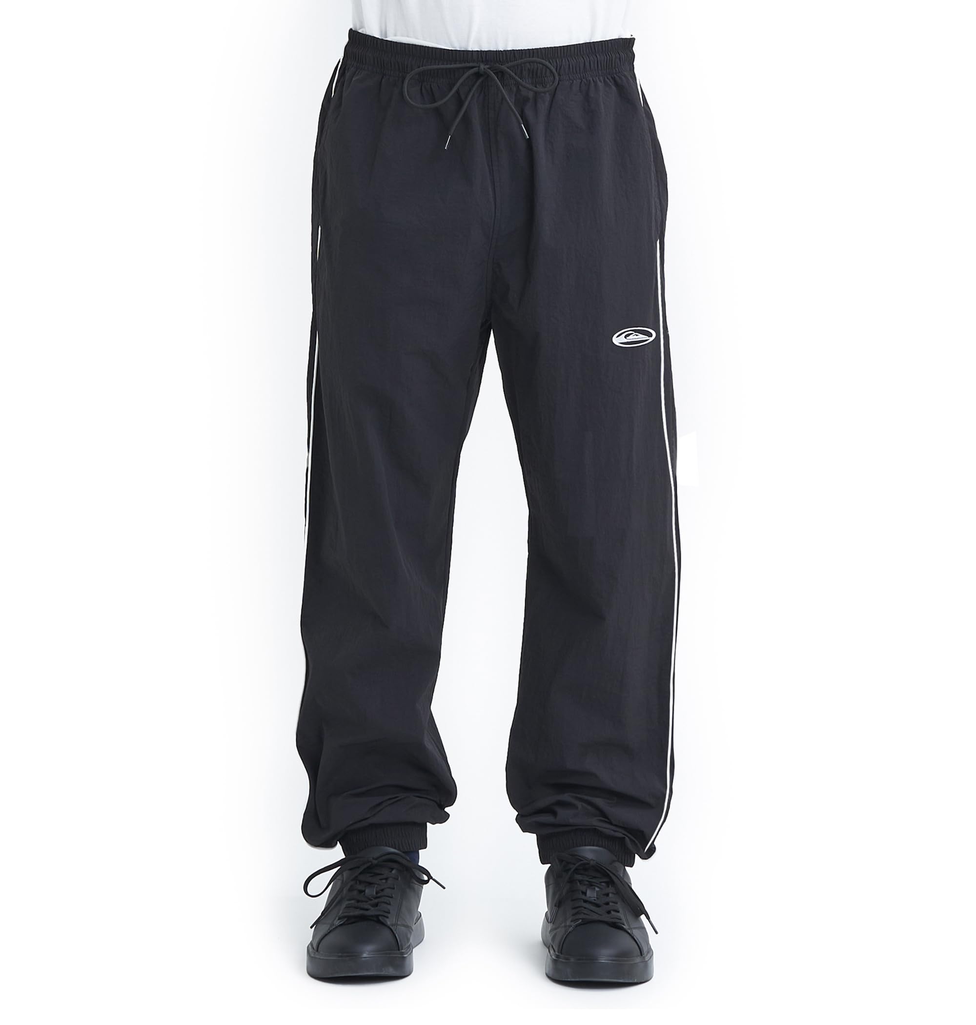 

Мужская классическая спортивная куртка Quiksilver из водоотталкивающего нейлона с эффектом стирки, спортивные штаны (Черный, QPT234089)