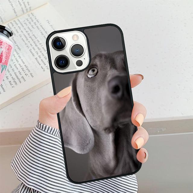 Weimaraner Dog puppy Phone Case For iPhone 17 Air 16 15 14 plus 11 12 13 Pro max Soft Bumper Shell Cover coque