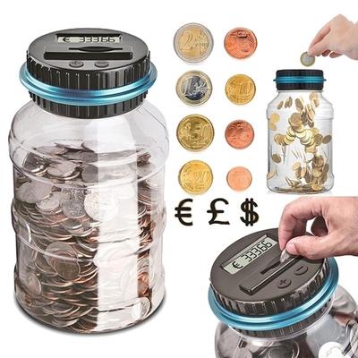 Fashion Digital Coin Counting LCD Coin Counting Box Jar Money Storage Box Automated Coin Bank Coin Saving Box Coin Bank Electronic Coin Saving Box