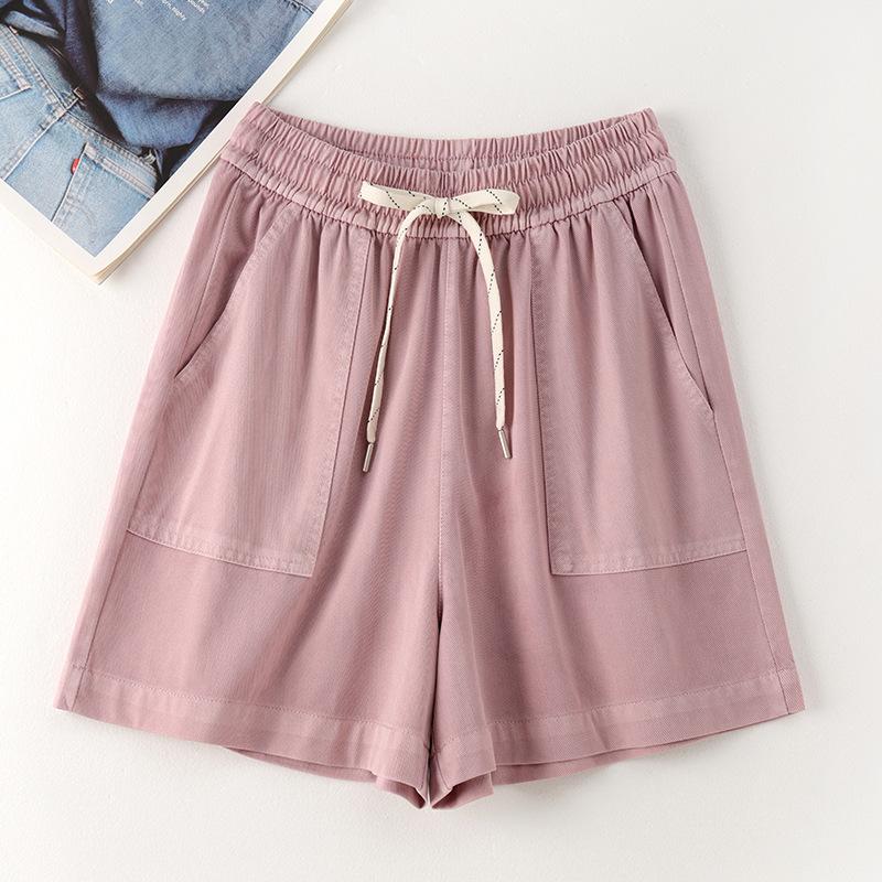 

Светло-голубые джинсовые шорты для женщин на лето Новые Полные Мм Стройнящие и Высокие Теннисные Джинсовые Шорты XL розовый