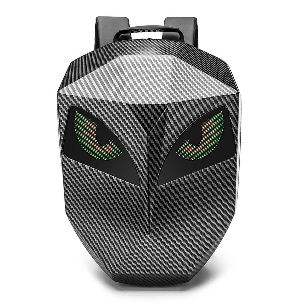 18-Zoll Smart LED Iron Man Motorradrucksack - Coole Nylon Helmtasche