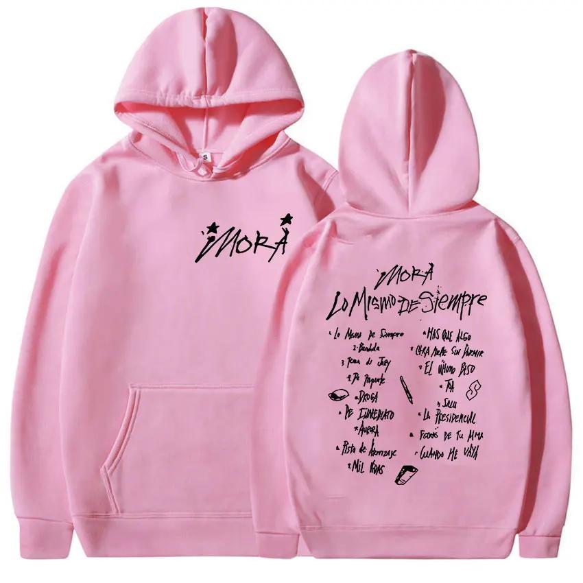 Rapper Mora Lo Mismo De Siempre Tour 2025 Album Hoody Men Women Vintage Aesthetic Sweatshirt Fashion Oversized Hoodie Streetwear