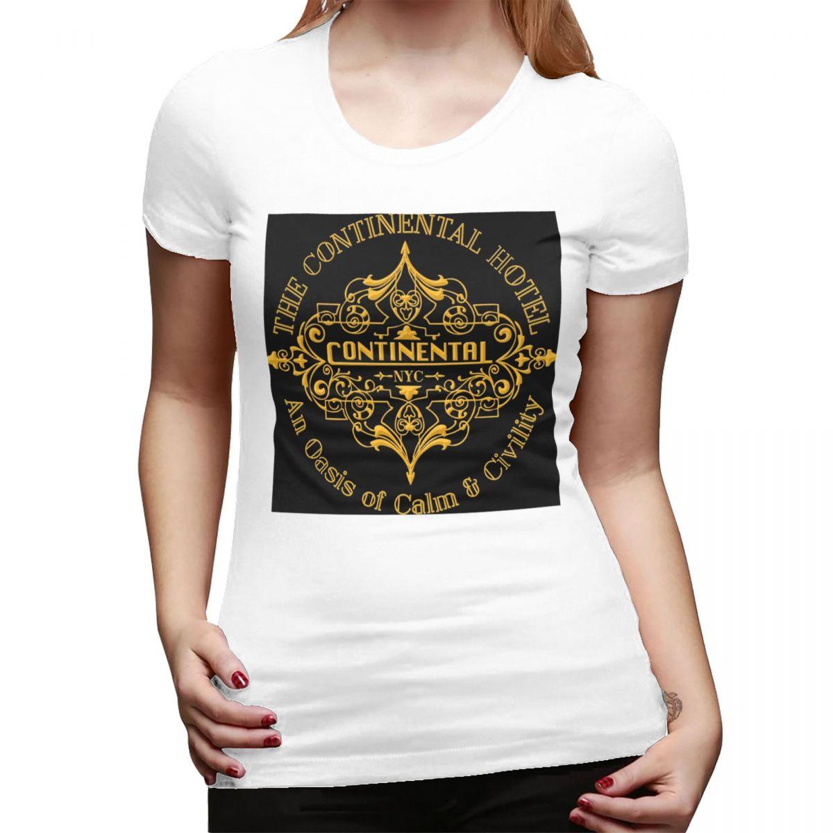

The Continental Hotel TShirt for Women Crew Neck Streetwear T Shirts Womens Short Sleeve Summer Clothes Tops S