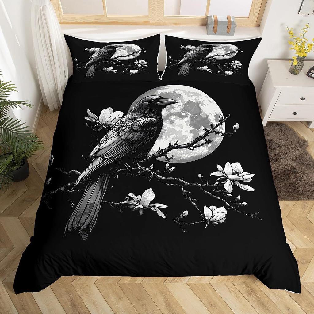Moon Owl Duvet Cover Set Moon Owl Bedding Set Adult Boy Girl Bedroom Decoration Single Double Large Size Gift